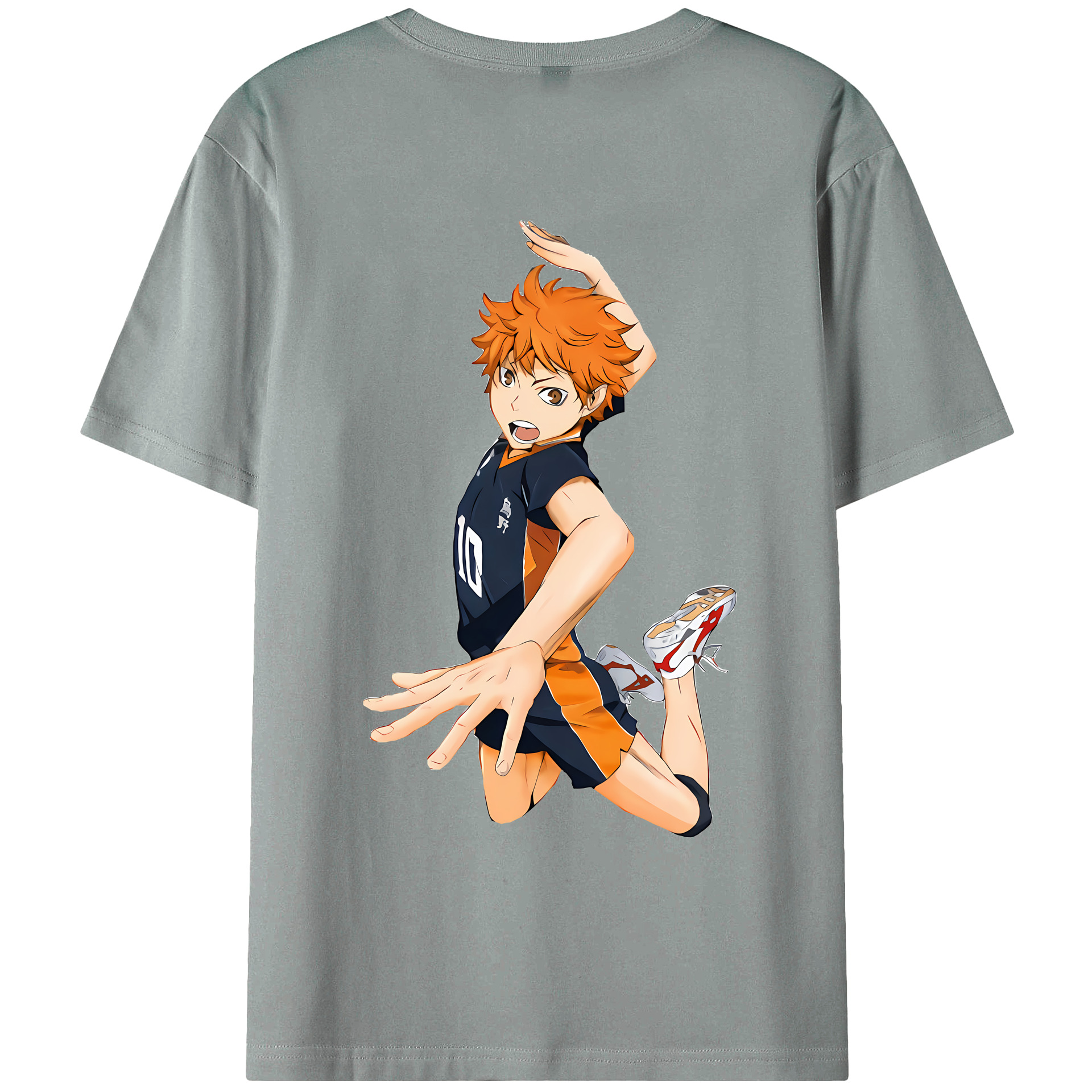 （画像用） ハイキュー!! Haikyu!! 綿100％ メンズ半袖Tシャツ（バックプリント） 通気性